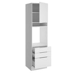 Torre Quente Madesa Stella 60 cm 1 Porta 3 Gavetas Branco