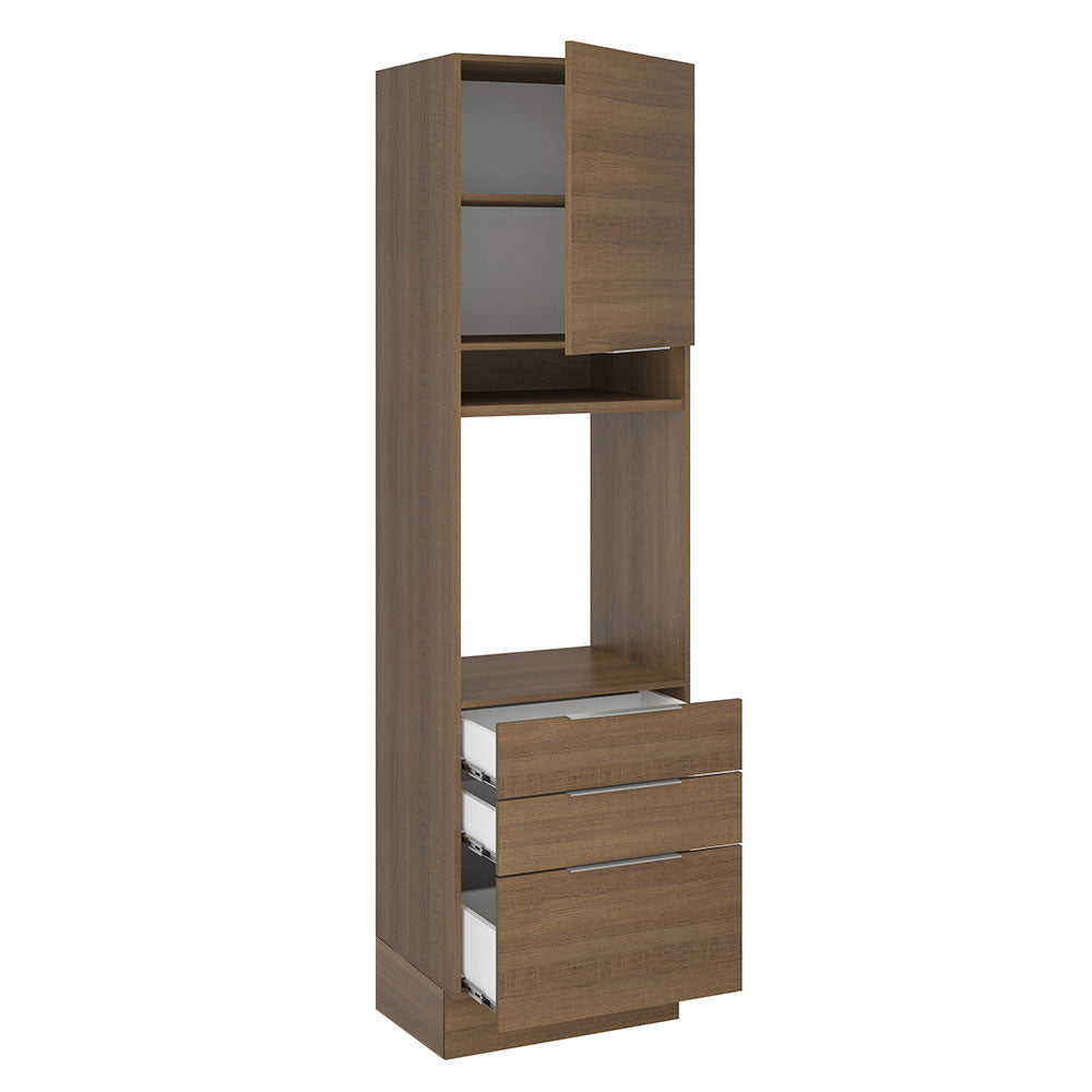 Torre Quente Madesa Stella 60 cm 1 Porta 3 Gavetas Rustic