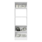 Torre Quente 100% MDF 70 cm para 2 Fornos Branco/Preto Acordes Madesa