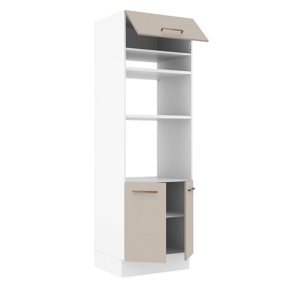 Torre Quente 70 cm 3 Portas Branco/Crema Agata Madesa