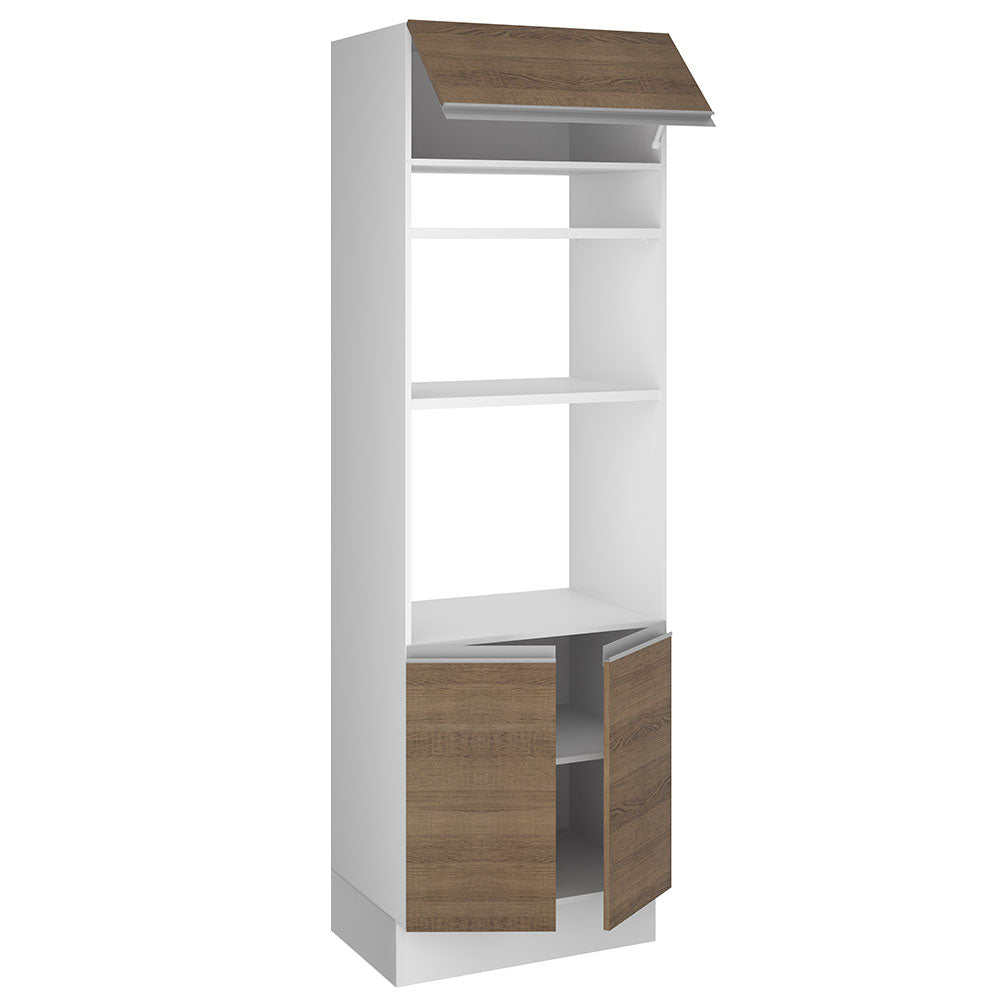 Torre Quente Madesa Glamy 70 cm 3 Portas Branco/Rustic