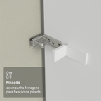 Painel Fechamento Lateral para Cozinha 225 x 60cm Branco Madesa