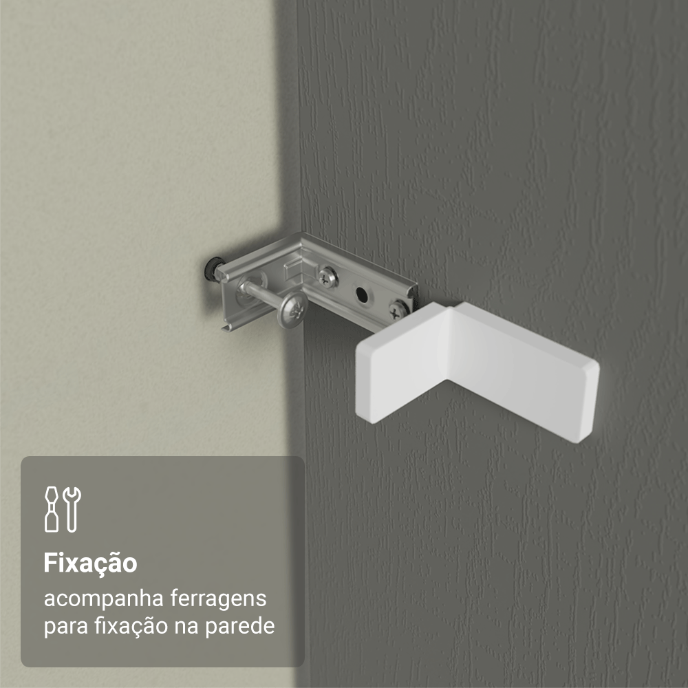 Painel Fechamento Lateral para Cozinha 225 x 60cm Cinza Madesa