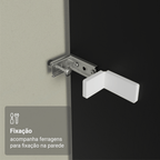 Painel Fechamento Lateral para Cozinha 225 x 60cm Preto Madesa