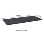 Tampo Madesa 100% MDF para Balcão de Pia 120 cm Nero Marquina