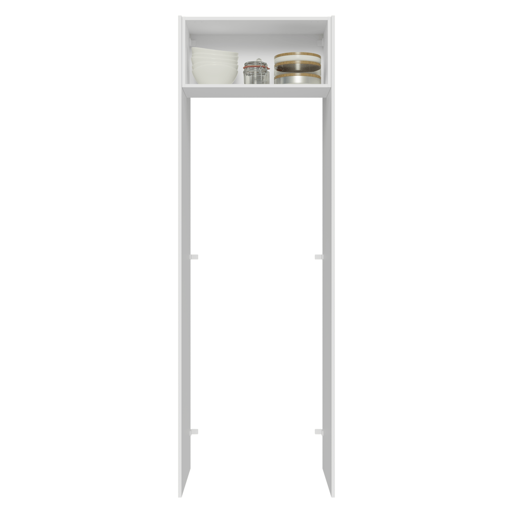 Porta-Geladeira 73 cm 1 Porta Basculante Branco/Preto Lux Madesa