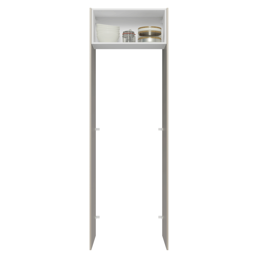 Porta-Geladeira 73 cm 1 Porta Basculante Crema/Branco/Crema Agata Madesa