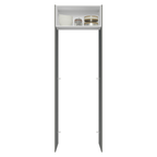 Porta-Geladeira 73 cm 1 Porta Basculante Cinza/Branco/Cinza Lux Madesa