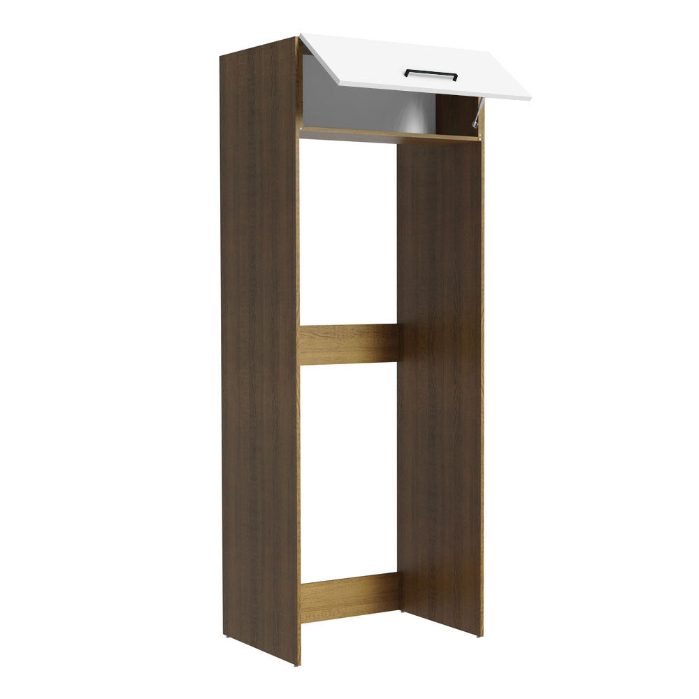 Porta Geladeira Madesa Agata 1 Porta Basculante Rustic/Branco