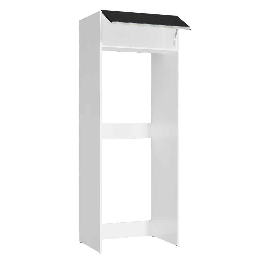 Porta-Geladeira Madesa Glamy 1 Porta Basculante Branco/Preto