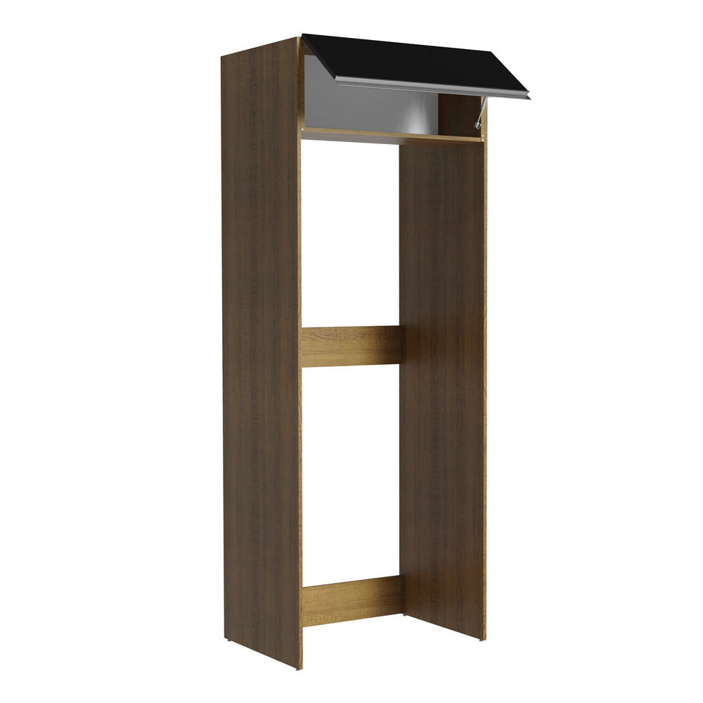 Porta-Geladeira Madesa Glamy 1 Porta Basculante Rustic/Preto
