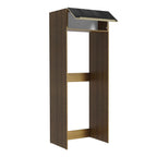 Porta-Geladeira Madesa Lux 1 Porta Basculante Rustic/Preto