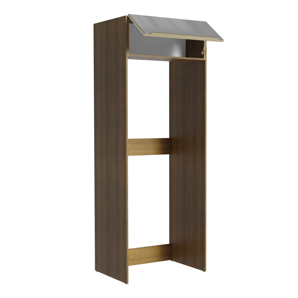 Porta-Geladeira Madesa Lux 1 Porta Basculante Rustic/Cinza