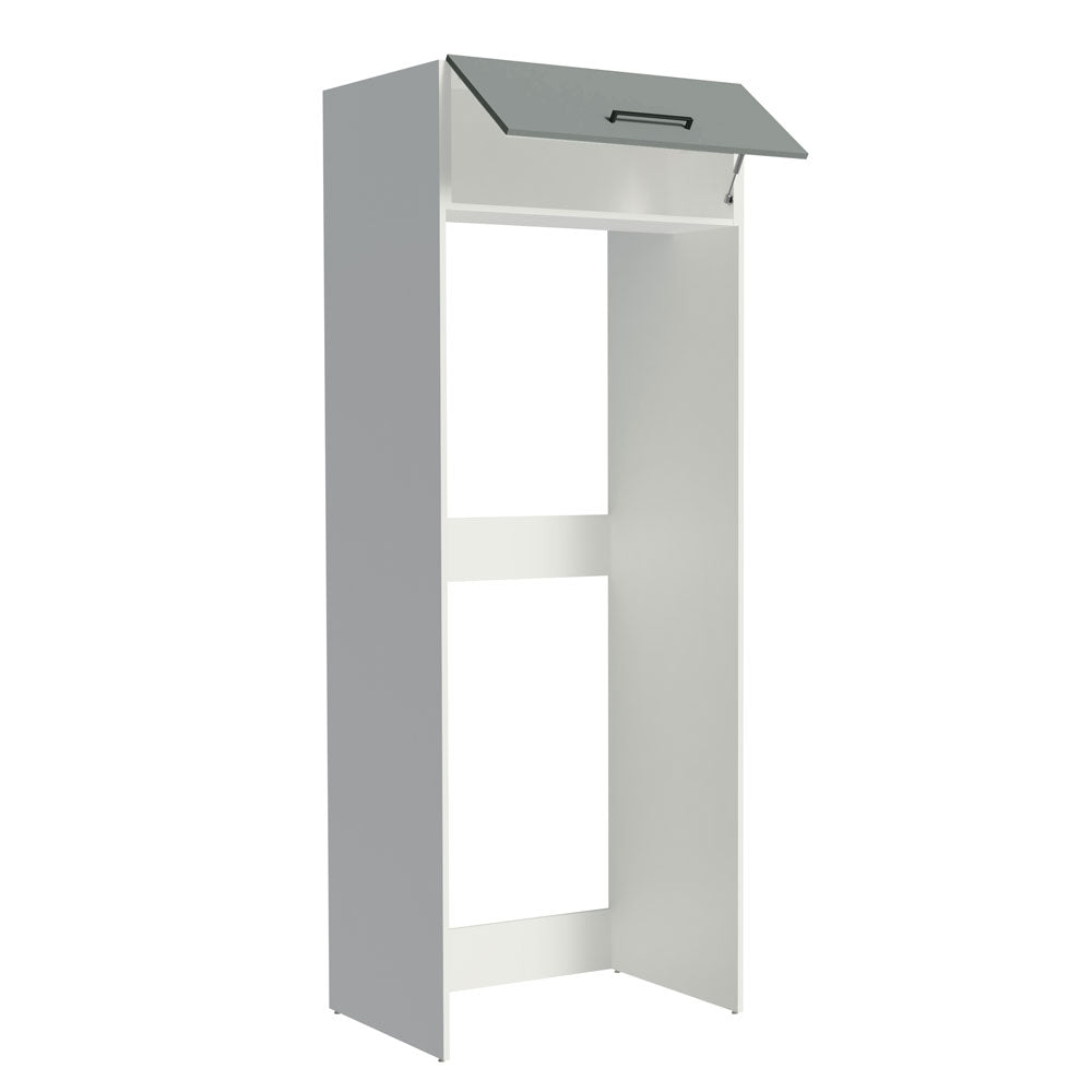 Porta-Geladeira Madesa Agata 1 Porta Basculante Branco/Cinza