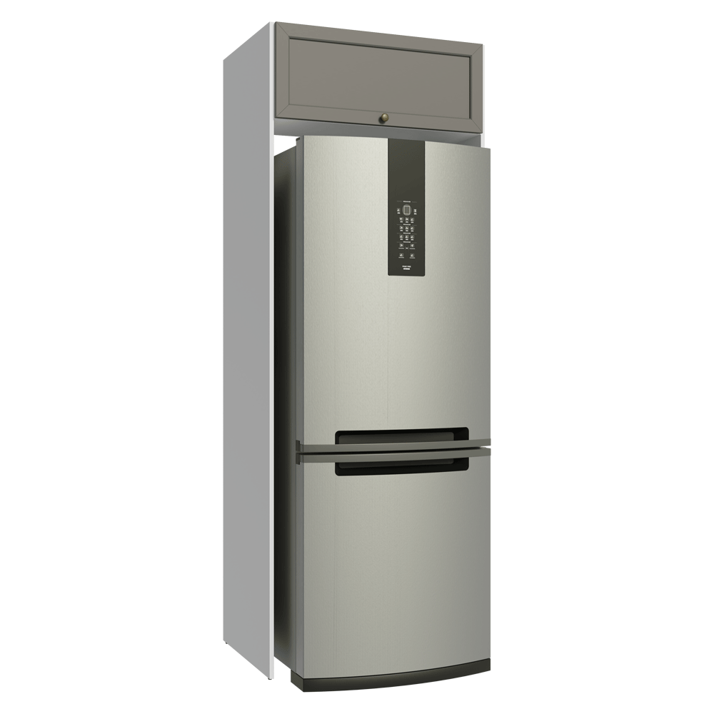 Porta-Geladeira 1 Porta Basculante Branco/Cinza Vik Madesa