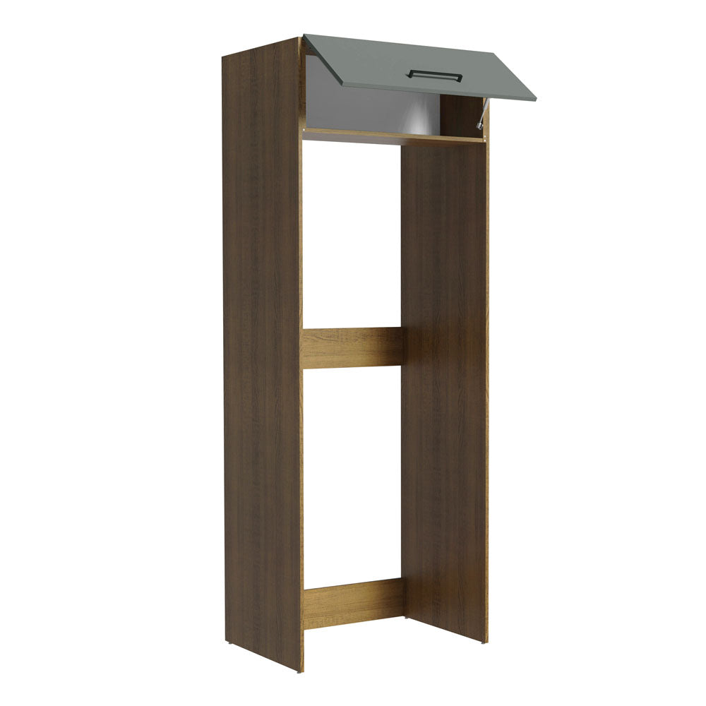 Porta-Geladeira Madesa Agata 1 Porta Basculante Rustic/Cinza