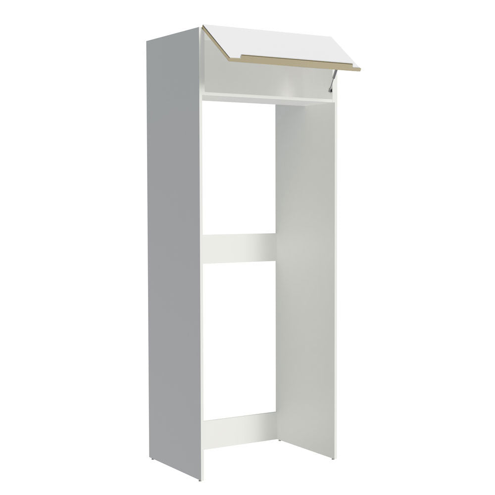 Porta-Geladeira Madesa Lux 1 Porta Basculante Branco/Branco Veludo