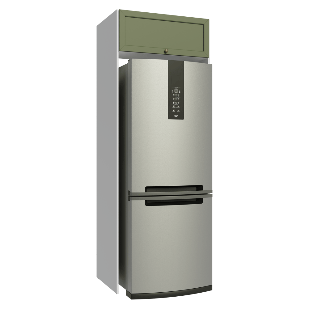 Porta-Geladeira 1 Porta Basculante Branco/Verde Vik Madesa