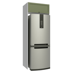 Porta-Geladeira 1 Porta Basculante Branco/Verde Vik Madesa