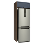 Porta-Geladeira 1 Porta Basculante Rustic/Azul Vik Madesa