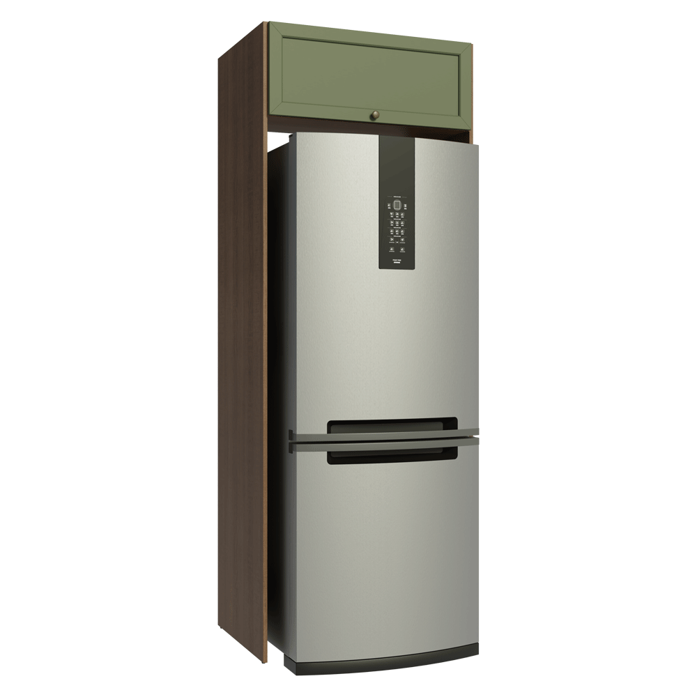 Porta-Geladeira 1 Porta Basculante Rustic/Verde Vik Madesa