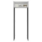 Porta-Geladeira 83 cm 1 Porta Basculante Preto/Branco/Preto Glamy Madesa