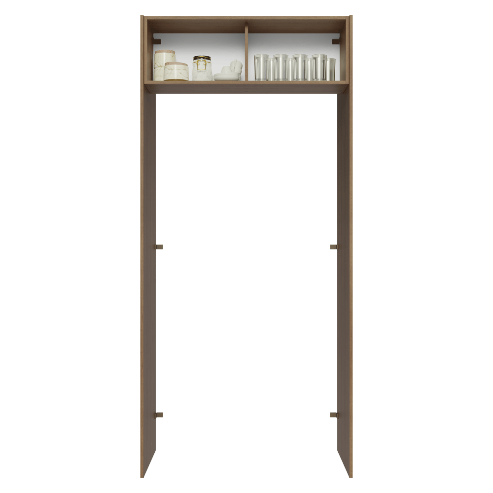 Porta-Geladeira 103 cm 1 Porta Basculante Rustic/Preto Agata Madesa