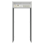 Porta-Geladeira 103 cm 1 Porta Basculante Cinza/Branco/Cinza Lux Madesa
