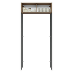 Porta-Geladeira 103 cm 1 Porta Basculante Cinza/Rustic/Cinza Lux Madesa