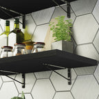 Kit 2 Prateleiras Suspensas para Cozinha Madesa 60 cm com Mão Francesa Preto