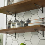 Kit 2 Prateleiras Suspensas para Cozinha Madesa 80 cm com Mão Francesa Rustic