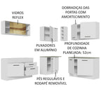 Armário de Cozinha Completa de Canto 389cm Branco Agata Madesa 01