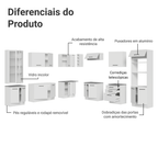 Armário de Cozinha Completa 549cm Branco Agata Madesa 01
