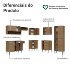 Armário de Cozinha Completa de Canto 417cm Rustic Emilly Madesa 02