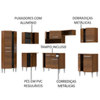 Armário de Cozinha Completa de Canto 481cm Rustic Emilly Moon Madesa 01