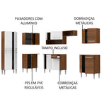 Armário de Cozinha Completa de Canto 481cm Rustic/Branco Emilly Moon Madesa 01