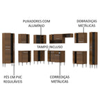 Armário de Cozinha Completa de Canto 513cm Rustic Emilly Big Madesa 02