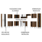 Armário de Cozinha Completa de Canto 513cm Rustic/Branco Emilly Big Madesa 02