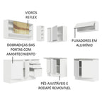 Armário de Cozinha Completa de Canto 349cm Branco Glamy Madesa 02