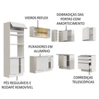 Armário de Cozinha Completa de Canto 399cm Branco Glamy Madesa 02