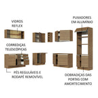 Armário de Cozinha Completa de Canto 459cm Rustic Glamy Madesa 01