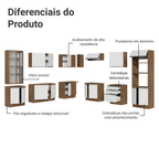 Armário de Cozinha Completa 549cm Rustic/Branco Glamy Madesa 01