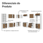 Armário de Cozinha Completa 549cm Branco/Rustic Glamy Madesa 01