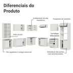 Armário de Cozinha Completa 566cm Banco Veludo Lux Madesa 01