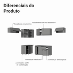 Armário de Cozinha Completa de Canto Suspenso 405cm Cinza Nice Madesa 01