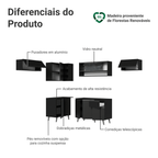 Armário de Cozinha Completa de Canto 405 cm Preto Nice Madesa 06