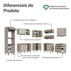 Armário de Cozinha Completa de Canto 465 cm Crema Nice Madesa 01