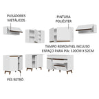 Armário de Cozinha Completa de Canto 402cm Branco Reims Madesa 03