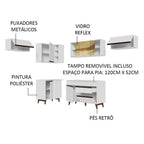 Armário de Cozinha Completa de Canto 402cm Branco Reims Madesa 04