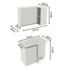 Kit Canto 100% MDF 2 Portas e Nicho Branco Smart Madesa